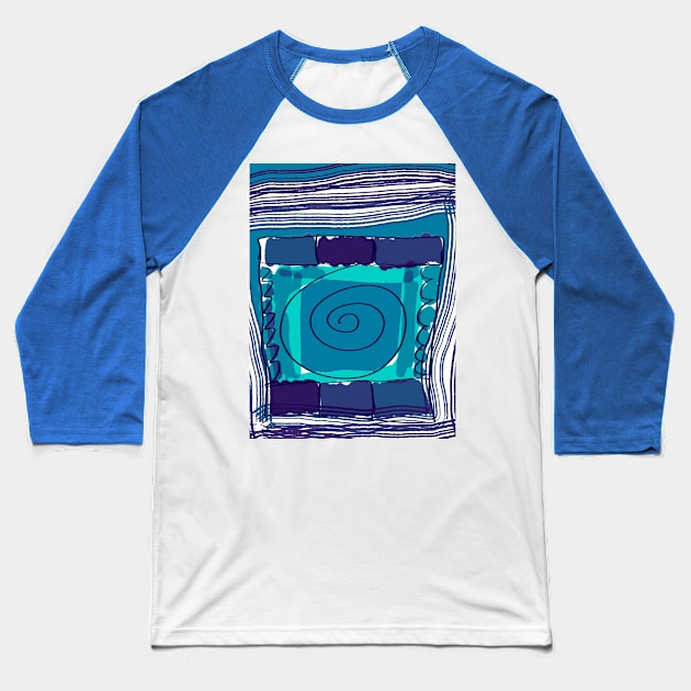 Blue Baseball T-Shirt by Creative-Dabbling